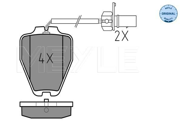 MEYLE Original Brake Pad Set Front 025 232 8017/W