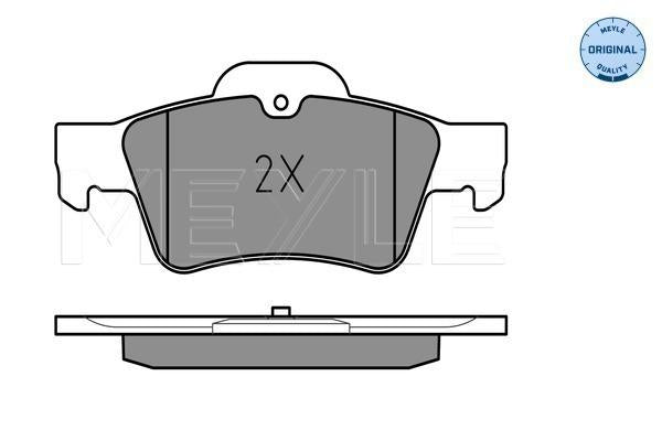 MEYLE Original Brake Pad Set Rear 025 233 3416