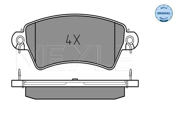 MEYLE Original Brake Pad Set Front 025 233 9617