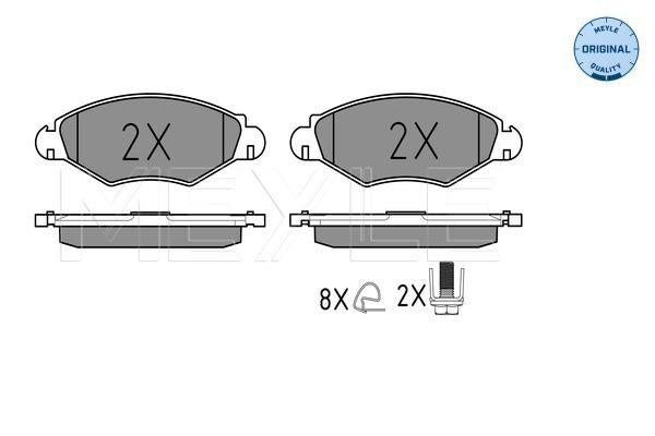 MEYLE Original Brake Pad Set Front 025 235 9718