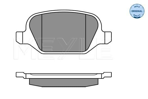 MEYLE Original Brake Pad Set Rear 025 236 0113