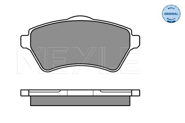 MEYLE Original Brake Pad Set Front 025 236 1517