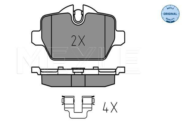 MEYLE Original Brake Pad Set Rear 025 236 2316
