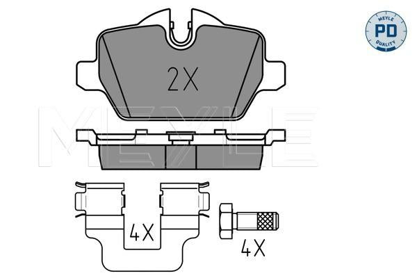 MEYLE PD Brake Pad Set Rear 025 236 2316/PD