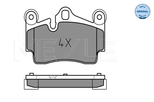 MEYLE Original Brake Pad Set Rear 025 236 9417