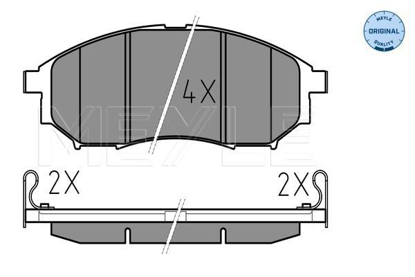 MEYLE Original Brake Pad Set Front 025 236 9816/W
