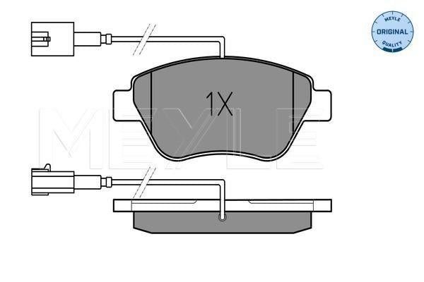 MEYLE Original Brake Pad Set Front 025 237 0517/W