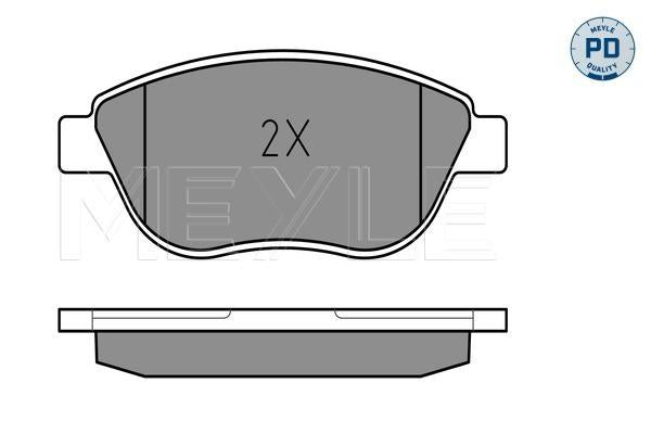 MEYLE Original Brake Pad Set Front 025 237 0918/W