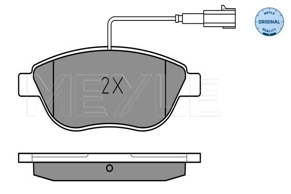 MEYLE Original Brake Pad Set Front 025 237 0918/W