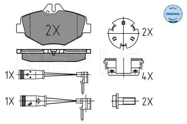 MEYLE Original Brake Pad Set Front 025 237 4320/W