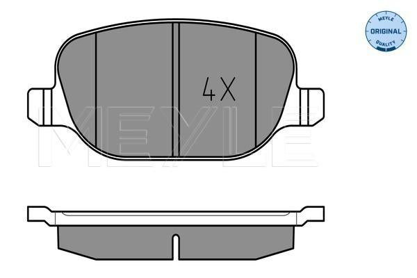 MEYLE Original Brake Pad Set Rear 025 237 6017