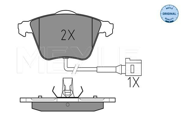 MEYLE Original Brake Pad Set Front 025 238 0120/W