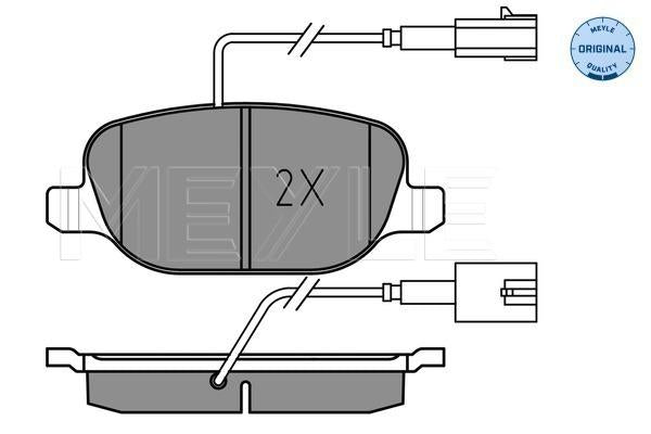 MEYLE Original Brake Pad Set Rear 025 238 1118