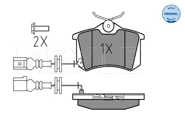 MEYLE Original Brake Pad Set Rear 025 238 2317/W