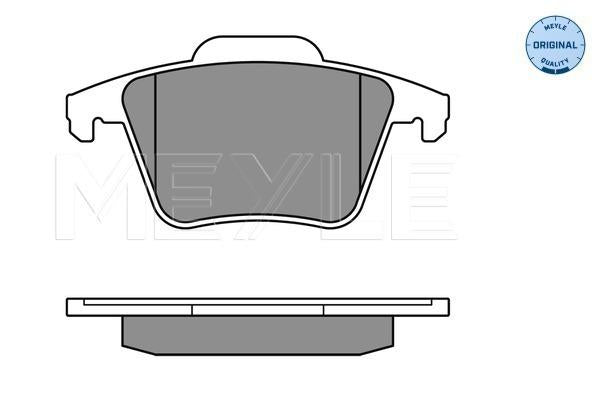 MEYLE Original Brake Pad Set Rear 025 240 1118
