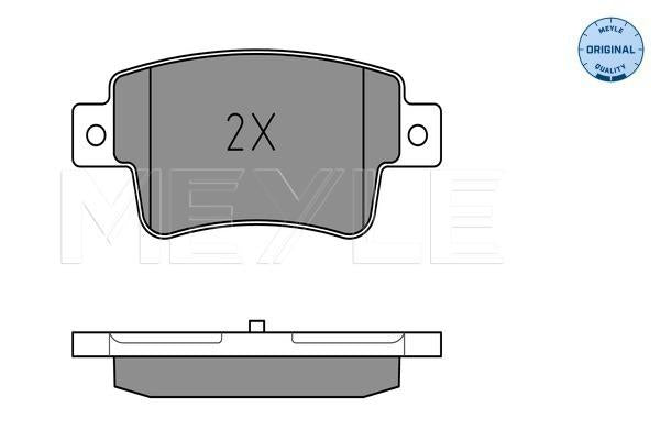 MEYLE Original Brake Pad Set Rear 025 243 4917/W