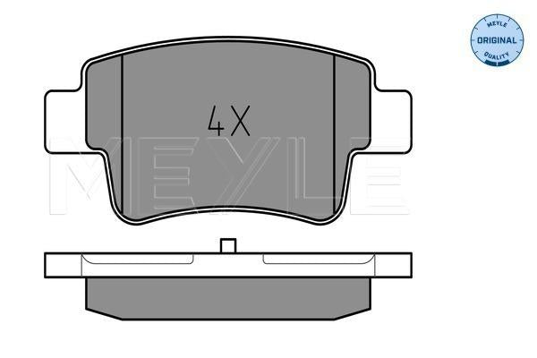 MEYLE Original Brake Pad Set Rear 025 243 4917/W