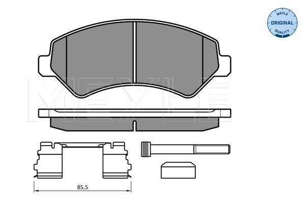 MEYLE Original Brake Pad Set Front 025 244 6619/W2