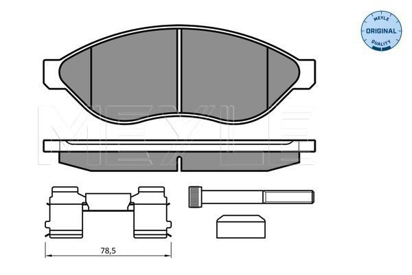 MEYLE Original Brake Pad Set Front 025 244 6819/W2