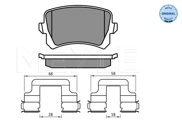 MEYLE Original Brake Pad Set Rear 025 244 8317