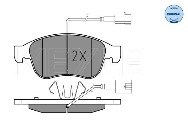 MEYLE Original Brake Pad Set Front 025 245 3819/W