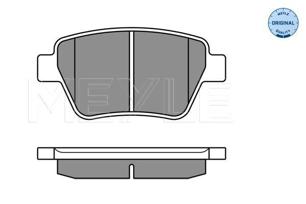 MEYLE Original Brake Pad Set Rear 025 245 6317