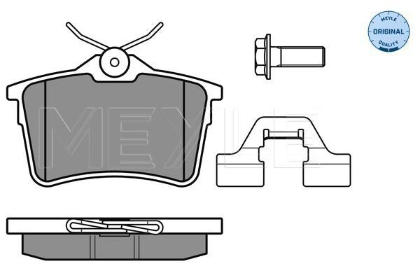 MEYLE Original Brake Pad Set Rear 025 247 6516/W