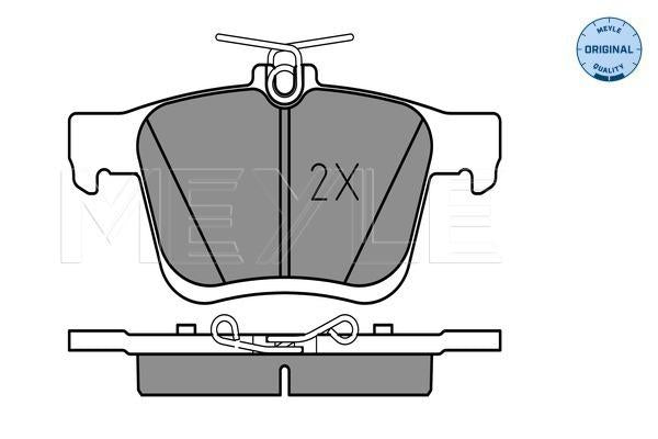 MEYLE Original Brake Pad Set Rear 025 250 0816