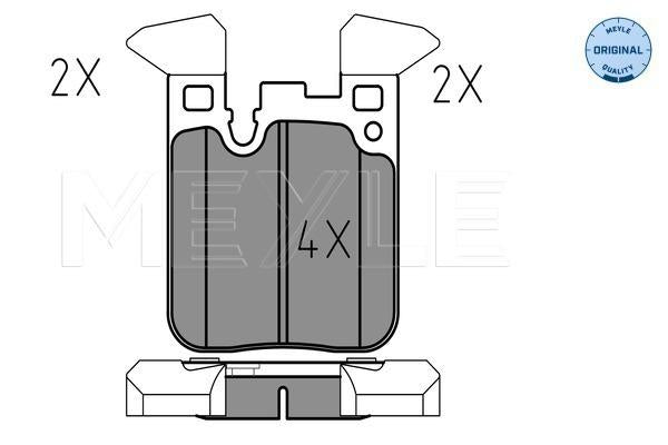 MEYLE Original Brake Pad Set Rear 025 250 2916