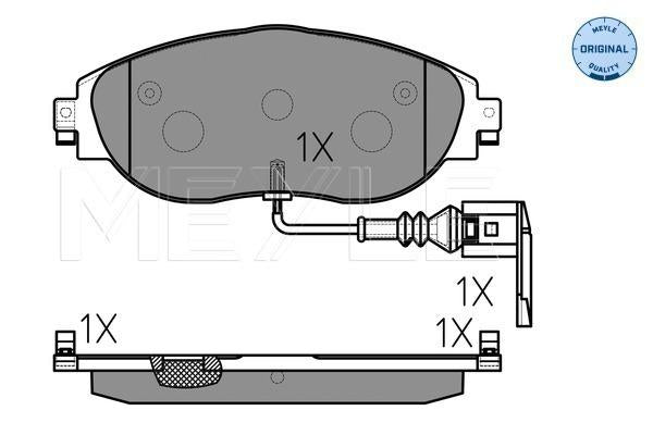 MEYLE Original Brake Pad Set Front 025 251 1720/W