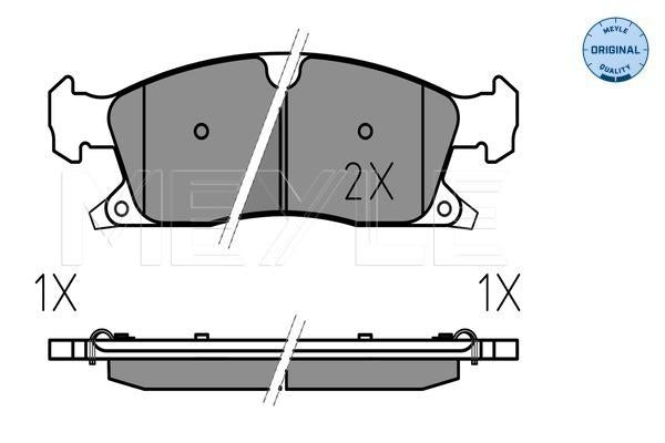 MEYLE Original Brake Pad Set Front 025 251 9021