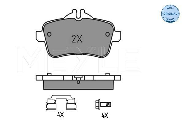 MEYLE Original Brake Pad Set Rear 025 252 1618