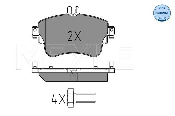 MEYLE Original Brake Pad Set Front 025 253 2619