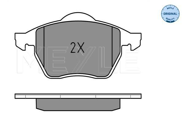 MEYLE Original Brake Pad Set Front 025 230 1820/W