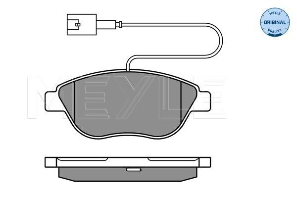 MEYLE Original Brake Pad Set Front 025 237 0919/W