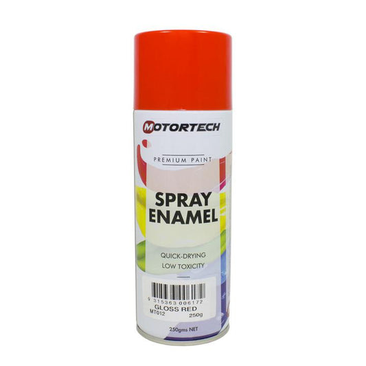Motortech Aerosol Spray Enamel Gloss Red 250g MT012