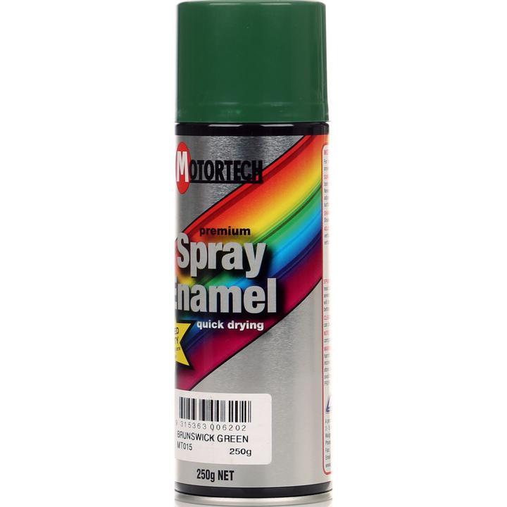 Motortech Aerosol Spray Enamel Brunswick Green 250g MT015