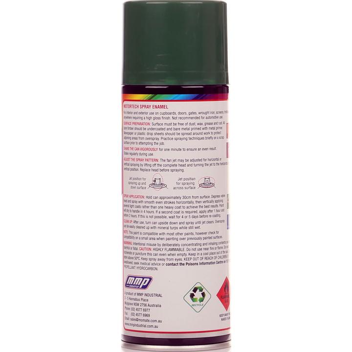 Motortech Aerosol Spray Enamel Brunswick Green 250g MT015