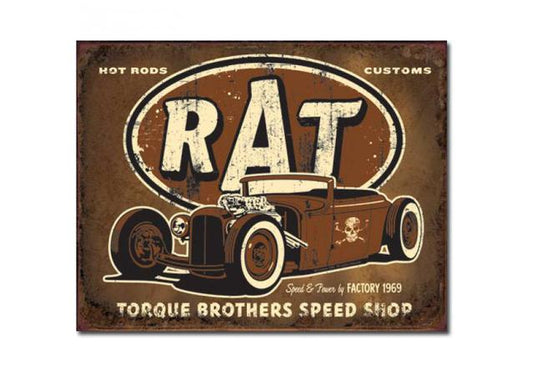 Torque Brothers Rat Rod Metal Sign (32x41cm) MSI1783