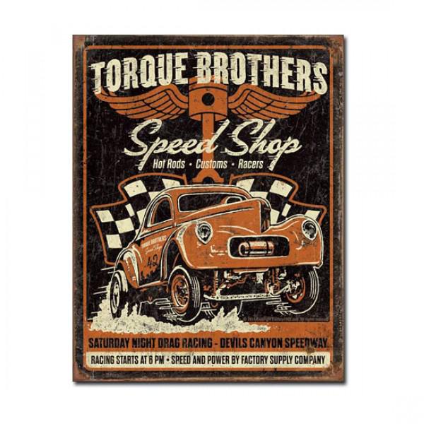 Torque Brothers Speed Shop Metal Sign (32x41cm) MSI2032