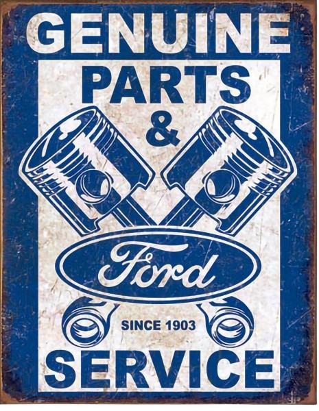 Genuine Ford Parts & Service Metal Sign (32x41cm) MSI2068