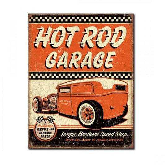 Hot Rod Garage Torque Brothers Metal Sign (32x41cm) MSI2106