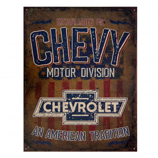 Chevy Motor American Tradition Metal Sign (32x41cm) MSI2204