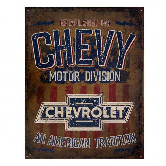Chevy Motor American Tradition Metal Sign (32x41cm) MSI2204
