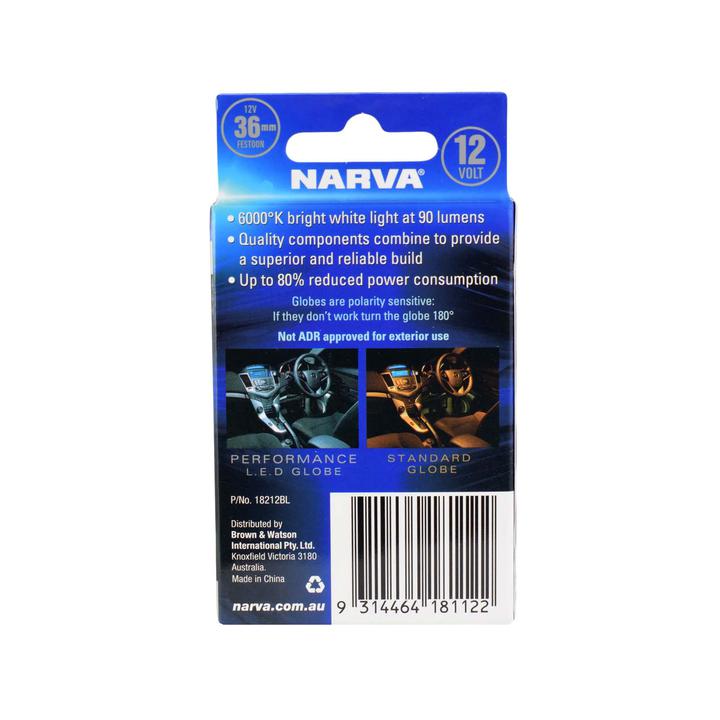 Narva LED Festoon Globe 12V 36mm Blister Pack 18212BL