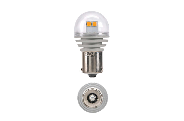 Narva LED Festoon Indicator Globe Amber BAU15S 24V 310Lm Twin Pack 18312BL