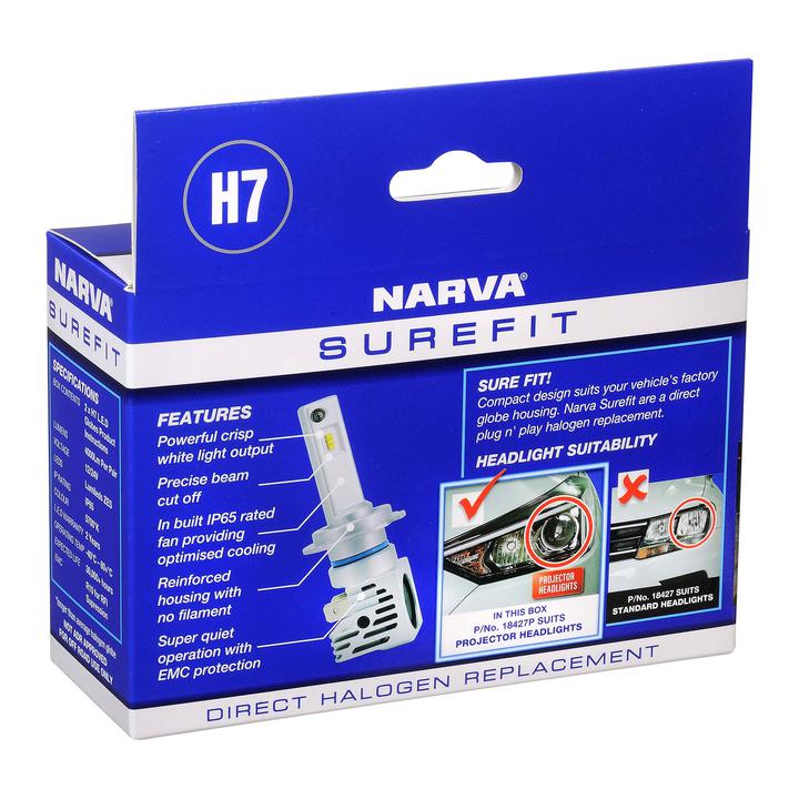 Narva LED Projector Surefit H7 Globes 18427P