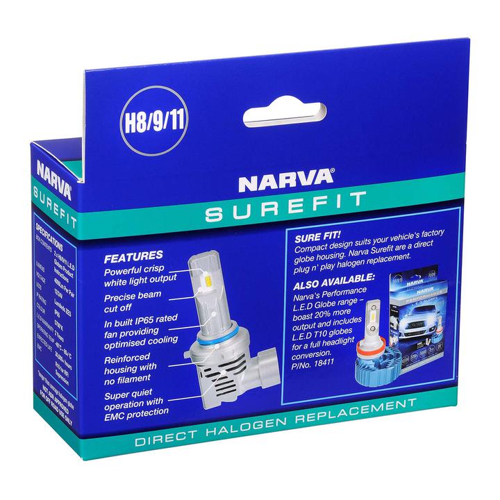 Narva LED Surefit H8/H9/H11 Globes 18428