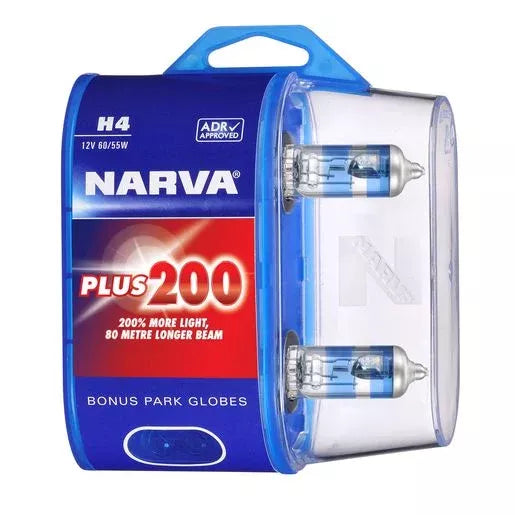 Narva Plus 200 Halogen Performance Globe H4 P43T 12V 60/55W (1Pk) 48392BL