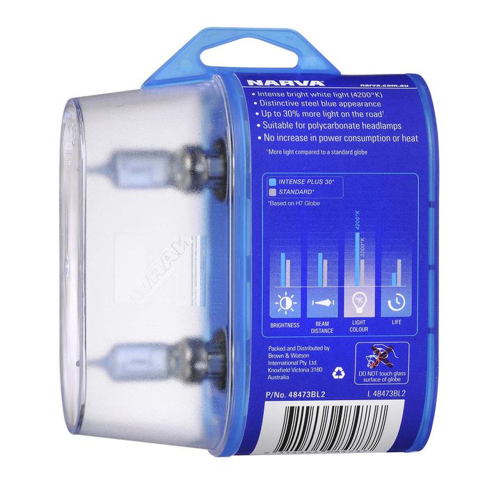 Narva HB3 Halogen Globe 12V 60W Intense Plus 30 2 Pack 48473BL2